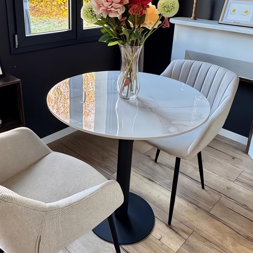 Heavy round tulip - dining, table