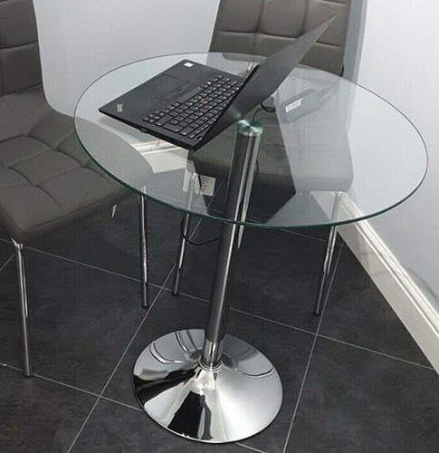 Small round glass dining table - round,