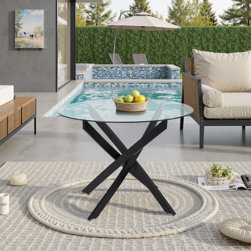 80cm glass dining table - dining,